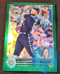 2022 Topps Chrome #199 Ian Happ Green SP 85/99 Chicago Cubs